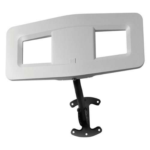 One for All - Amplified Attic/Outdoor HDTV Antenna - White-Front_Standard 
