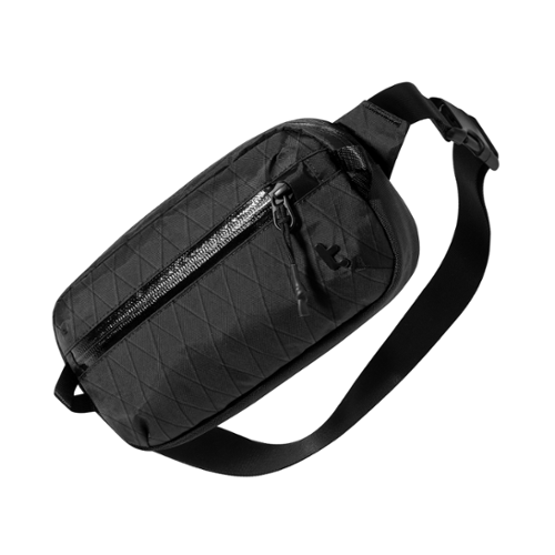 tomtoc - Aviator-T35 1.5L X-Pac Sling Bag with RFID Blocking, Minimalist Crossbody Bag Chest Shoulder Pack for Travel, Everyday - Black-Front_Standard 