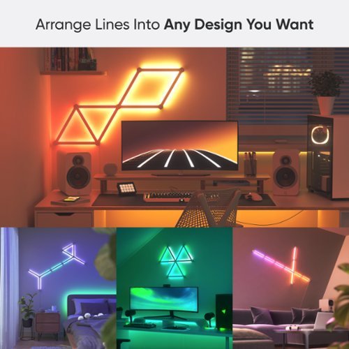 Nanoleaf Lines 60 Degrees Smarter Kit (9 Light Lines) - Multicolor WORLDWIDE DELIVERY