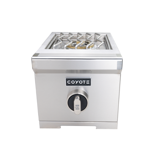 Coyote - 12" Built-In Gas Single Side Burner (LP) - Stainless Steel