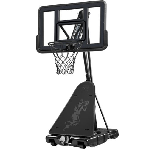 Best Choice Products - Adjustable 4.4-10ft Basketball Hoop, Portable Goal w/Shatterproof Backboard, Ball Return - Charcoal-Front_Standard 