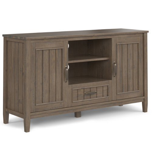 Simpli Home - Lev TV Media Stand - Smoky Brown