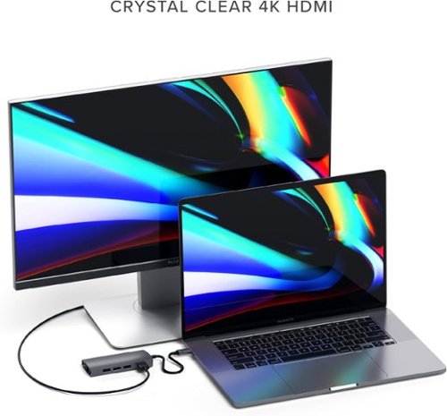 Satechi Type-C Multi-Port Adapter V2-4K HDMI, Ethernet, USB-C, SD/Micro, USB 3.0 - MacBook Pro, MacBook Air, Windows Laptops - Space Gray GLOBAL SHIPPING