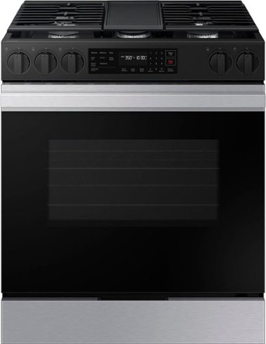 Samsung - Bespoke 6.0 Cu. Ft. Slide-In Gas Range with Air Fry - Stainless Steel-Front_Standard