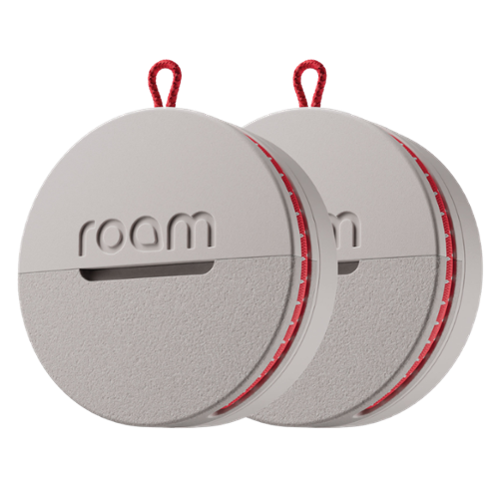 Roam smart tracker - Roam 3-in-1 Tracker - Bluetooth Item Locator, Keys/Luggage/Pet Gear, iOS or Android Find My, Waterproof, 2-Pack, Grey - Gray-Front_Standard 