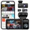 REDTIGER - RTF17ETL 4K 3 Channel Dash Cam, STARVIS 2 IMX678 & IMX675, 8MP, Full-Color Night Vision, HDR, 2.5K Rear, AI ISP, 3D DNR - Black-Front_Standard