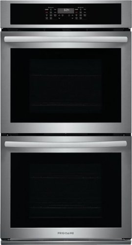 Frigidaire - 27" Built-In Double Wall Oven with Convection Bake and Air Fry - Stainless Steel
