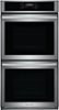 Frigidaire - 27" Built-In Double Wall Oven with Convection Bake and Air Fry - Stainless Steel-Front_Standard