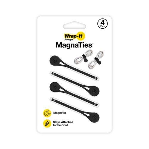 Wrap-It Storage - MagnaTies 4-Pack - Black