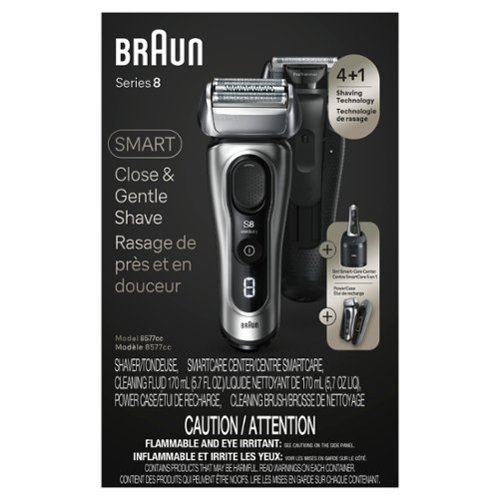 Braun Series 8 Electric Shaver with 5 in 1 SmartCare Center - Galvano Silver WORLDWIDE DELIVERY
