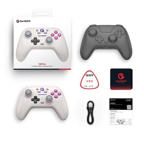 GameSir Nova Wireless HD Rumble Controller for Nintendo Switch, PC, Steam with Hall effect Sticks, Motion Control & RBG Lighting - White HOW TO BUY