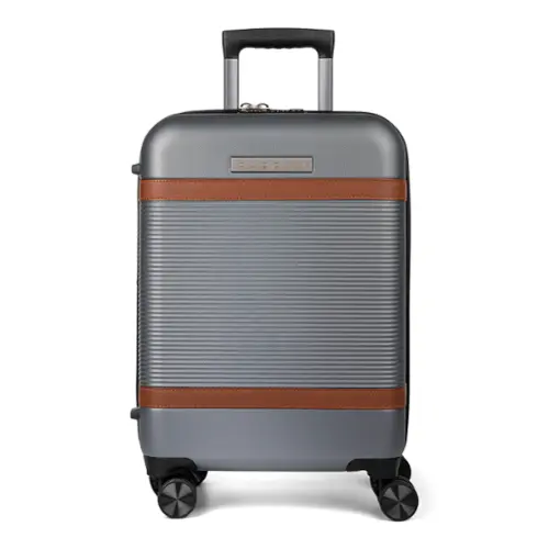Front. Bugatti - Wellington Carry on Suitcase - Pewter.