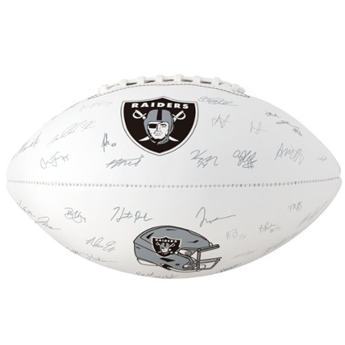 Logo Brands - Las Vegas Raiders Autograph Signature Football - Multicolor-Front_Standard 