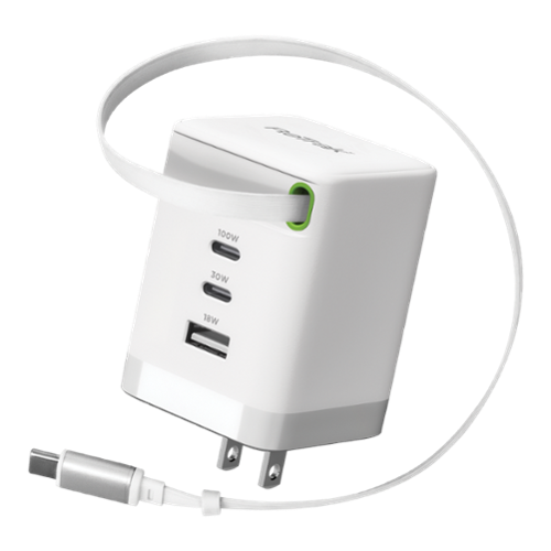 ReTrak - 100W USB-C Wall Charger - White