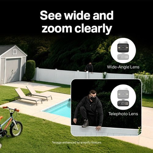 TP-Link Tapo Wireless Dual-Camera Security, Pan-Tilt, 360° Viewing, 2K Crystal-Clear Video, Solar Charged - No Monthly Fee - White WHERE TO BUY