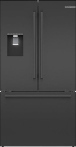 Bosch - 500 Series 21 Cu. Ft. Bottom-Freezer French Door Counter-Depth Refrigerator with External Water and Ice - Black Stainless Steel