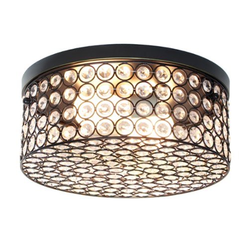 Lalia Home Glam 2 Light 12 Inch Round Flush Mount - Restoration Bronze INTERNATIONAL SHIPPING