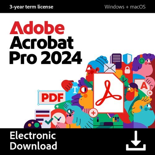 Adobe - Acrobat Pro 2024 PDF Software (3-Year License) - Mac OS, Windows [Digital]