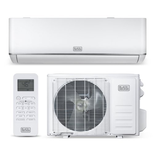 Black+Decker - 9,000 BTU Smart Mini Split Air Conditioner with Heat, Inverter Compressor, 24 SEER2, ENERGY STAR, 115V, BSA0915TC - White-Front_Standard 