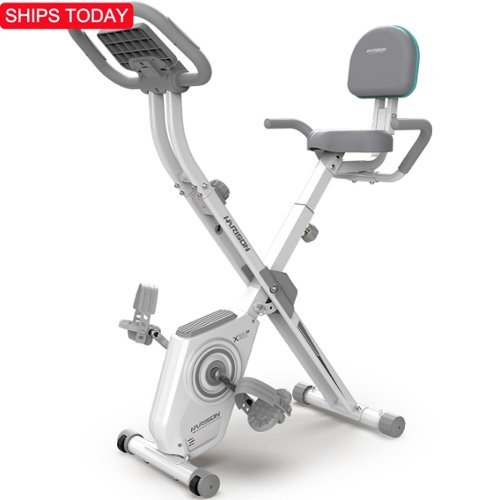 HARISON - Folding Exercise Bike 350 LBS Capacity, 5 in 1 Bluetooth Stationary Bikes for Home (BBX3L) - White-Front_Standard 