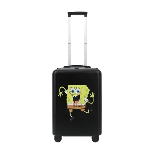 Front. Ful - NICKELODEON SPONGEBOB 22.5"CARRY-ON LUGGAGE - BLACK.