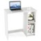 Costway - Small Writing Desk with Two Shelves - 31.5" Wide - White-Front_Standard