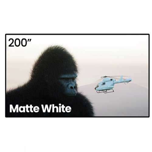 AWOL Vision - MW-200 200-inch Projector Screen Fixed Frame, 1.3 dB Peak Gain,  Short Throw and UST Projectors - WHITE