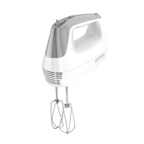 Black+Decker - Black and Decker Lightweight 5-Speed Hand Mixer - White-Front_Standard 