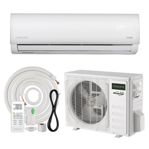 FUFU&GAGA - 18,000 BTU Mini Split AC/Heater: 30s Cool, 17 SEER2 Inverter, 22dB Quiet with Self-Clean - White-Front_Standard 