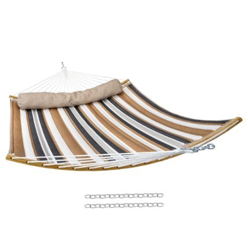 Sunnydaze - Quilted Hammock with Curved Spreader Bar - Calming Desert-Front_Standard 