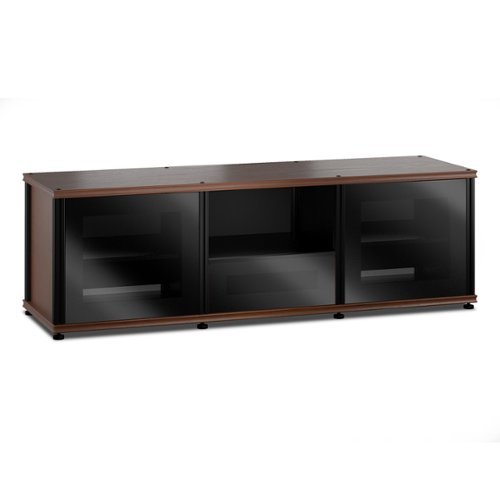 Salamander Designs - Synergy 236 Triple AV Cabinet (American Cherry with Black Glass & Black Posts) - Cherry/Black