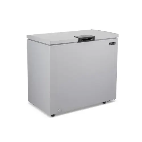Front. NewAir - 5 Cu. Ft. Mini Deep Chest Freezer and Refrigerator with Digital Temperature Control, Self-Diagnostic Program - Cool Grey.