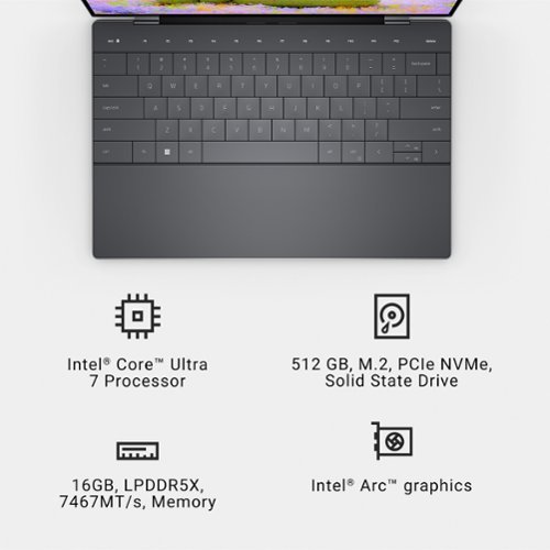 Dell XPS 13 – 13.4” FHD+ Laptop – Intel Core Ultra 7  – Evo Edition - 16GB Memory – Intel Arc Graphics - 512GB SSD - Graphite BUY IN SINGAPORE