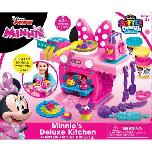 Cra-Z-Art Softee Dough Minnie Deluxe Kitchen - Multi-Color Dough GLOBAL SHIPPING