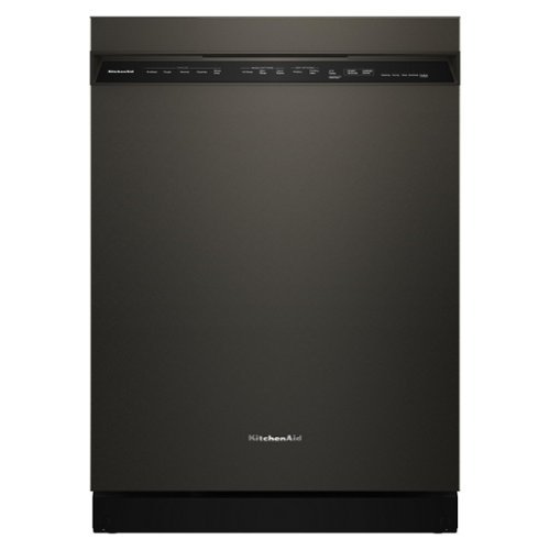 KitchenAid - 24" Front Control Built-In Dishwasher with Third Leve Jet Rack and 41 dBA - Black Ore