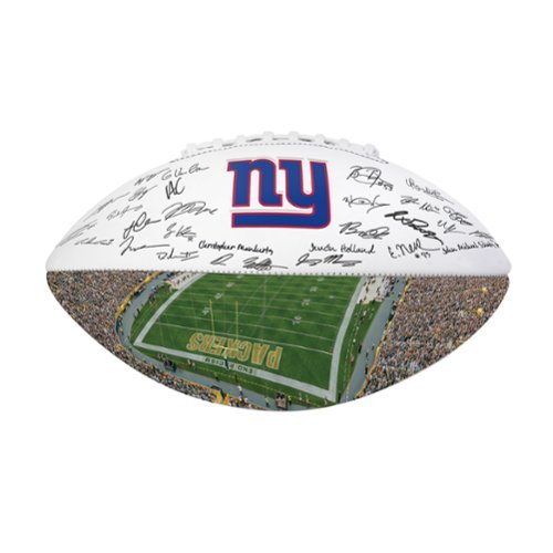 Logo Brands - New York Giants 2025 Autograph Signature Football - Royal-Front_Standard 