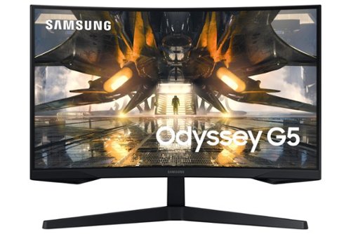 Samsung - Odyssey G5 27" LED Curved 1ms WQHD FreeSync Premium 165Hz Gaming Monitor - Black-Front_Standard 