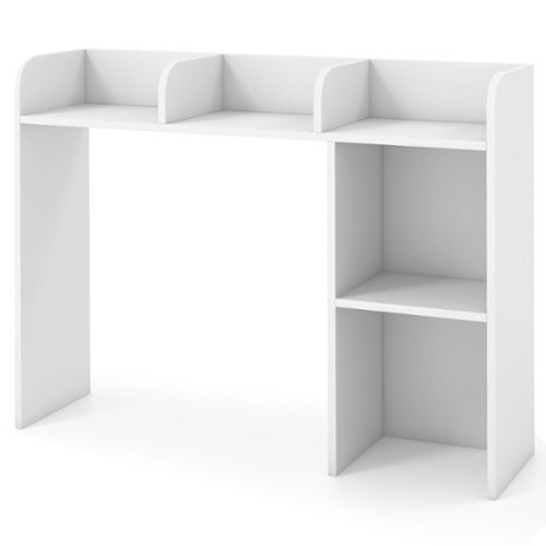 Costway Desk Bookshelf Desktop Storage Organizer Display Shelf Rack Dorm Office - White