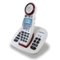 Clarity - 1-Cordless Handset DECT 6.0 50-dB Amplified Phone System for Landline, Answering System, Call Blocker, Red Ringer, XLC8 - White-Front_Standard