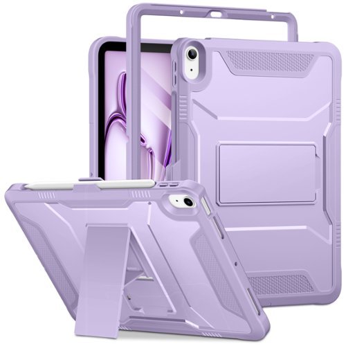 DTTO - iPad Air 11 Case for M3/M2 (2024-2025), iPad Air 5th/4th Gen (2022/2020), with Screen Protector & Kickstand - Taro Purple-Front_Standard 