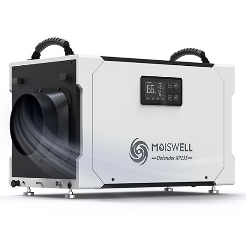 Moiswell - 235 Pints Commercial Dehumidifier with Pump for Crawl Space, Basement, Industry Water Damage - White & Black-Front_Standard 
