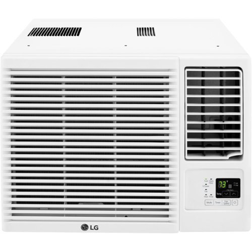 LG - 330 Sq. Ft 7,600 BTU Window Mounted Air Conditioner with 3,850 BTU Heater - White