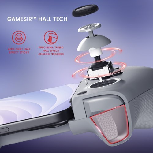 GameSir G8 Galileo USB-C Mobile Gaming Controller for Android & iPhone 15 Series, Plug & Play w/ Hall Effect Joysticks & Trigger - Gray BUY IN DUBAI