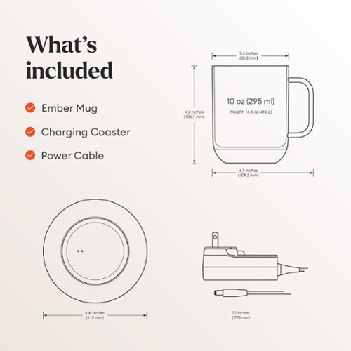Ember Temperature Control Smart Mug² - 10 oz - Stainless Steel BUY ONLINE
