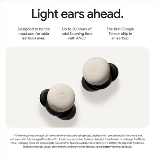 Google Pixel Buds Pro 2 - Wireless Earbuds with Active Noise Cancellation – Bluetooth Headphones - Moonstone GLOBAL SHIPPING