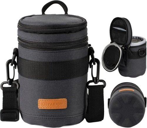 TARION - Hard Camera Lens Case for DSLR SLR Lens Shockproof Black 3.7x5.3 inches HLB-L - Black-Front_Standard 