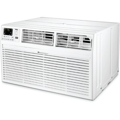 TCL - 350 Sq. Ft. 8,000 BTU Smart Through-the-Wall Air Conditioner 4,200 BTU Heater with Wi-Fi and Remote - White-Front_Standard 