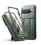 Dexnor - For Google Pixel 9 Pro Bumper Case with Slide Camera Cover, Screen Protector, Kickstand, Full-Body Protective Cover - Army Green-Front_Standard
