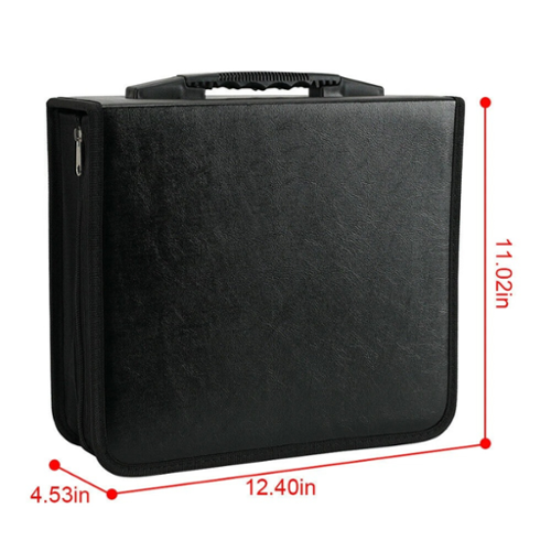 Stock Preferred Portable 400 Disc CD/DVD Storage Bag Black