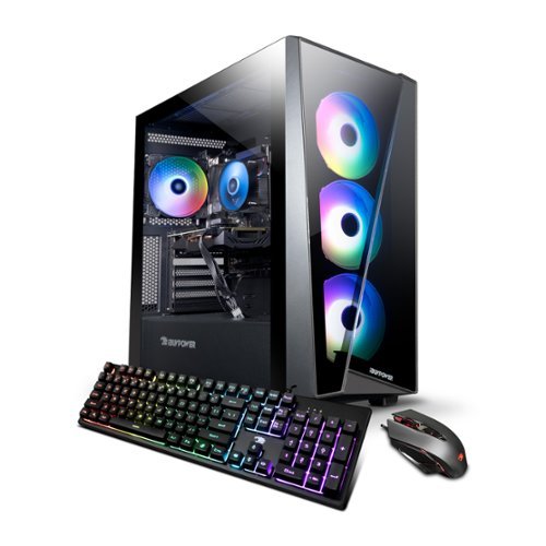 iBUYPOWER - SlateMR Gaming Desktop - AMD Ryzen 5 7600 - 16GB Memory - NVIDIA GeForce RTX 4060 8GB - 1TB NVMe SSD - Black-Front_Standard 